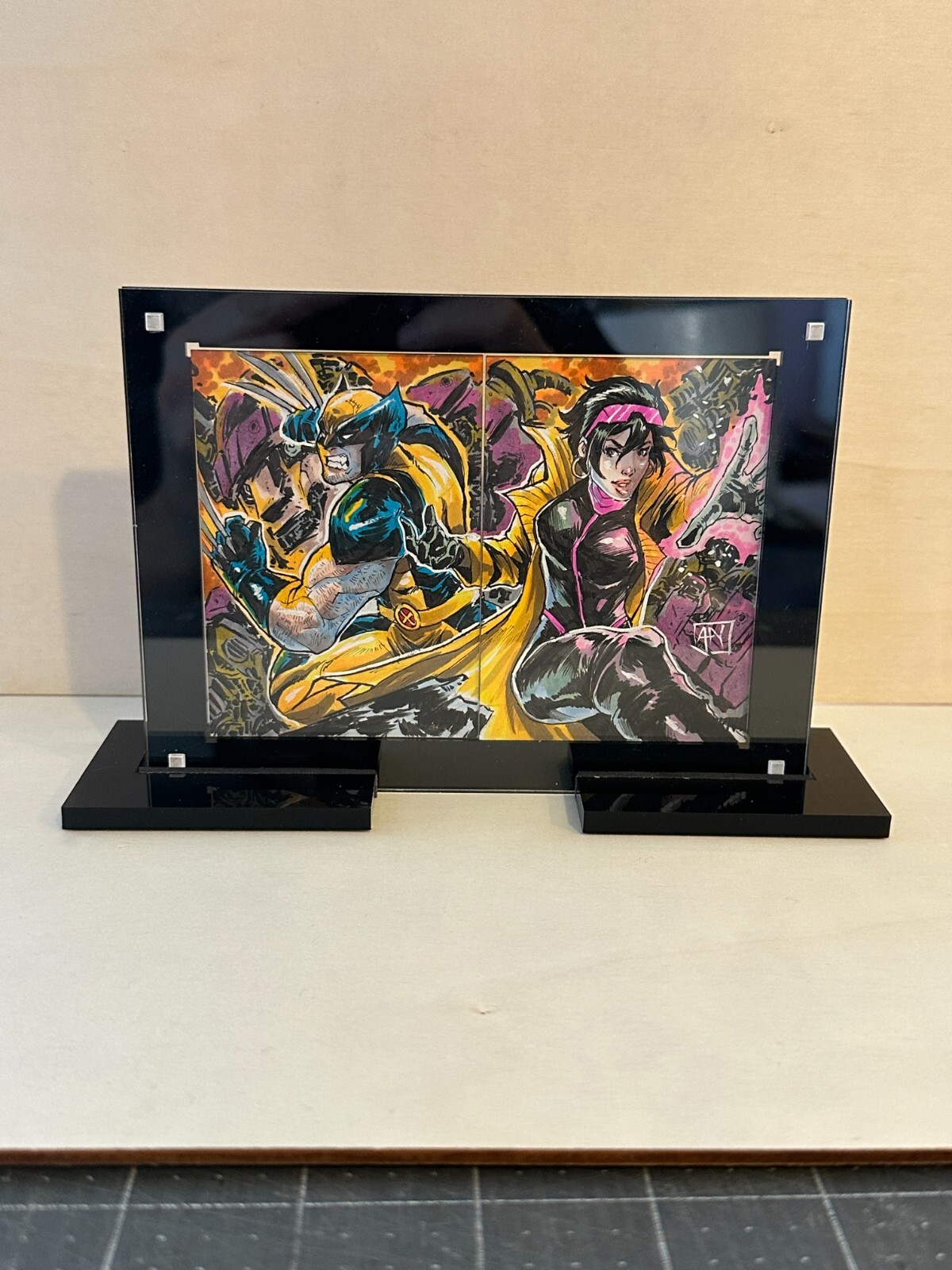 Marvel 2 Sketch Puzzle Magnetic Trading Card Protective Display Case W/ Stand Marvel 2 Sketch Puzzle Magnetic Trading Card Protective Display Case W/ Stand