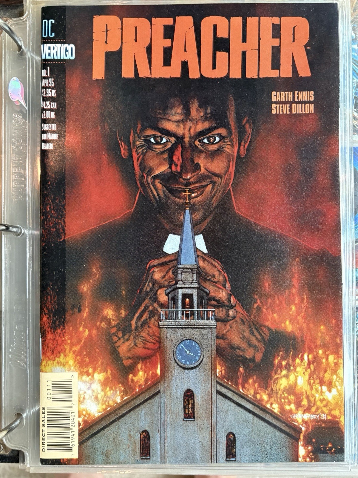Preacher #1, Vertigo, 1995, 1st, Jesse Custer, near mint comic Preacher #1, Vertigo, 1995, 1st, Jesse Custer, near mint comic