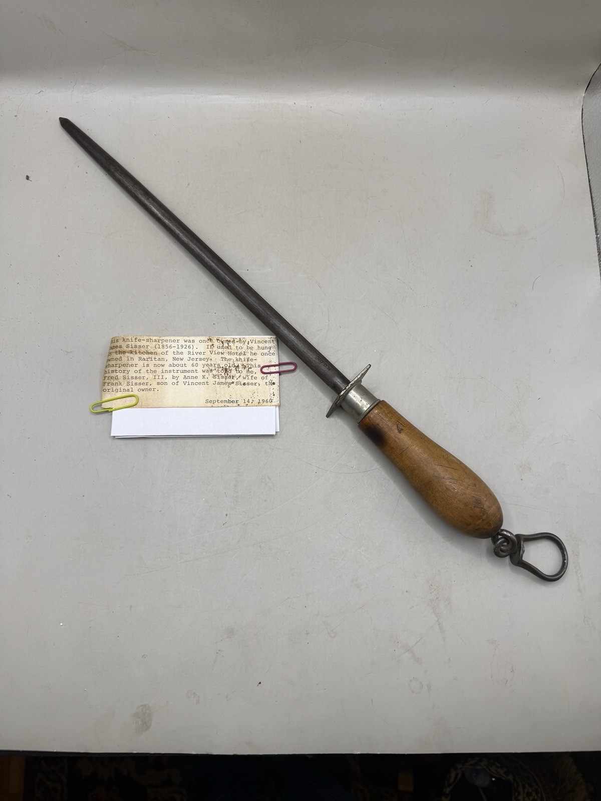 Antique c.1900 R.C.CO  Butcher Honing Steel 17\