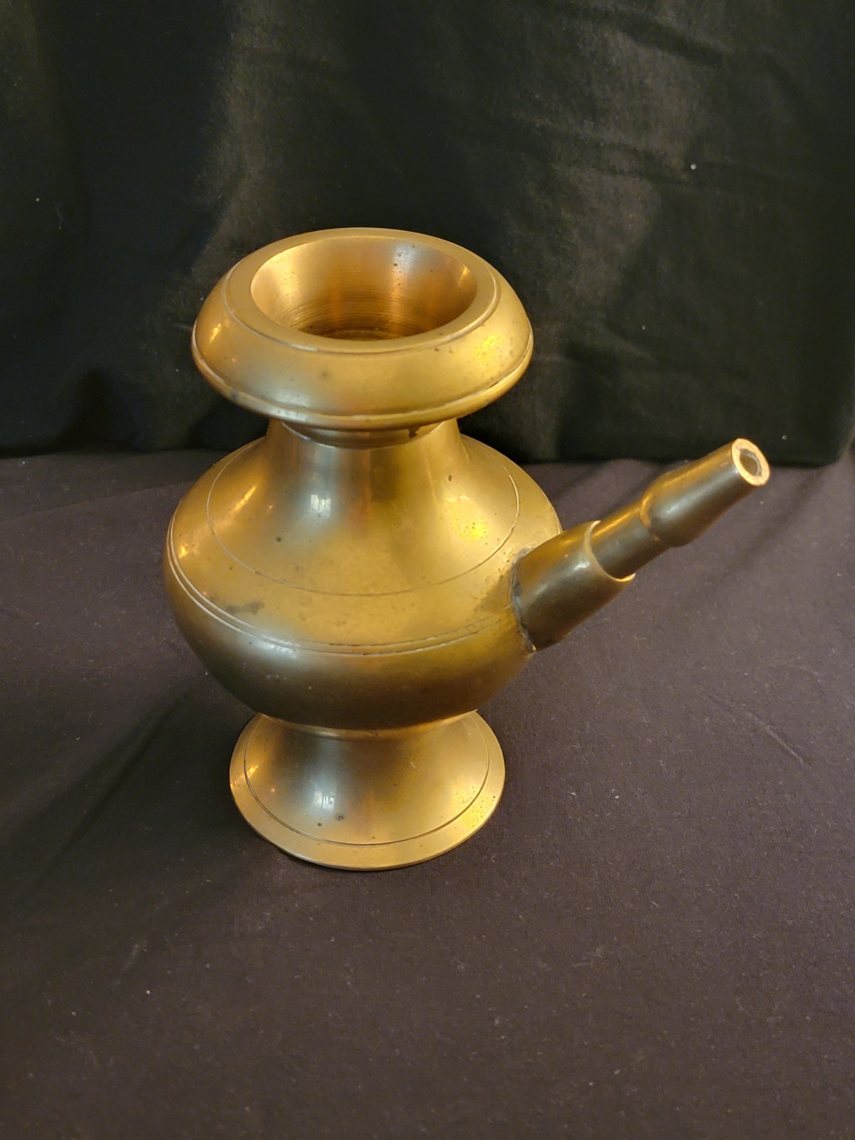 Vintage Nepali Brass Karuwa-Ritual Water Vessel