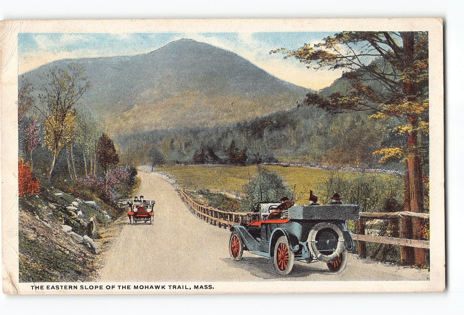 Mohawk Trail Massachusetts MA Postcard 1919 Eastern Slope
