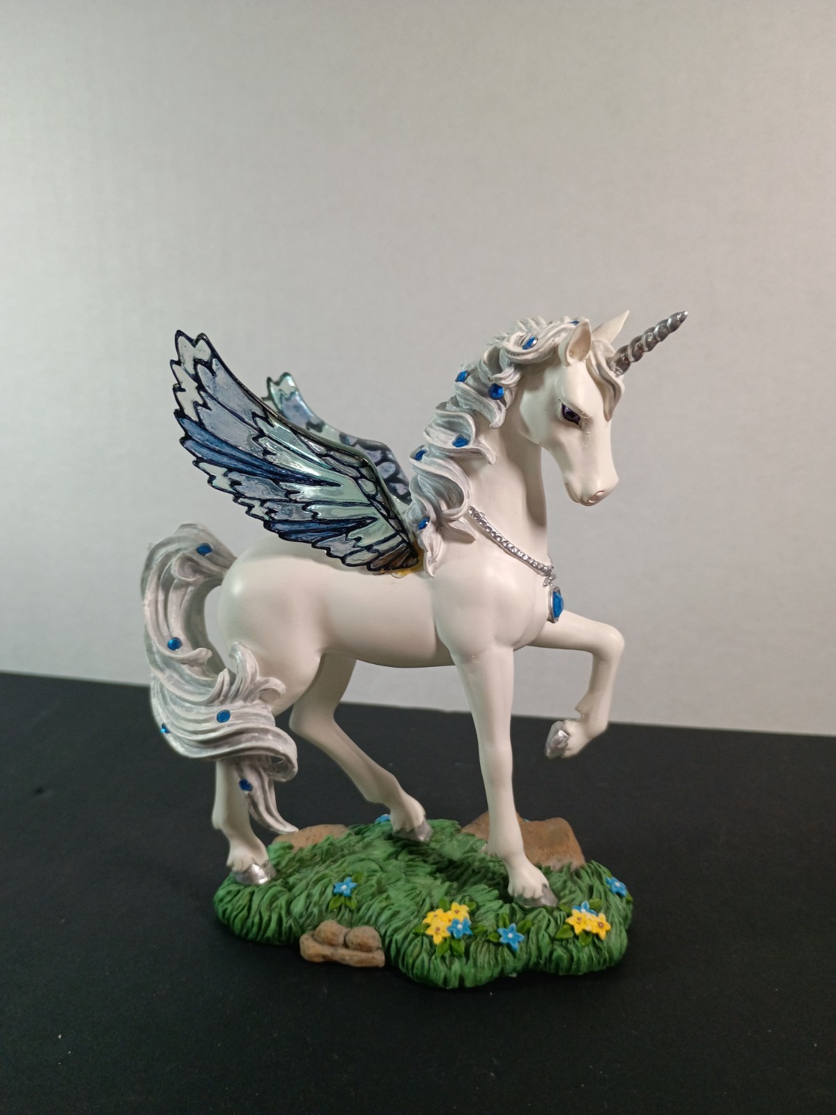 Unicorn Pegasus Hamilton Collection Jeweled Reflections Sapphire Magic Mystical