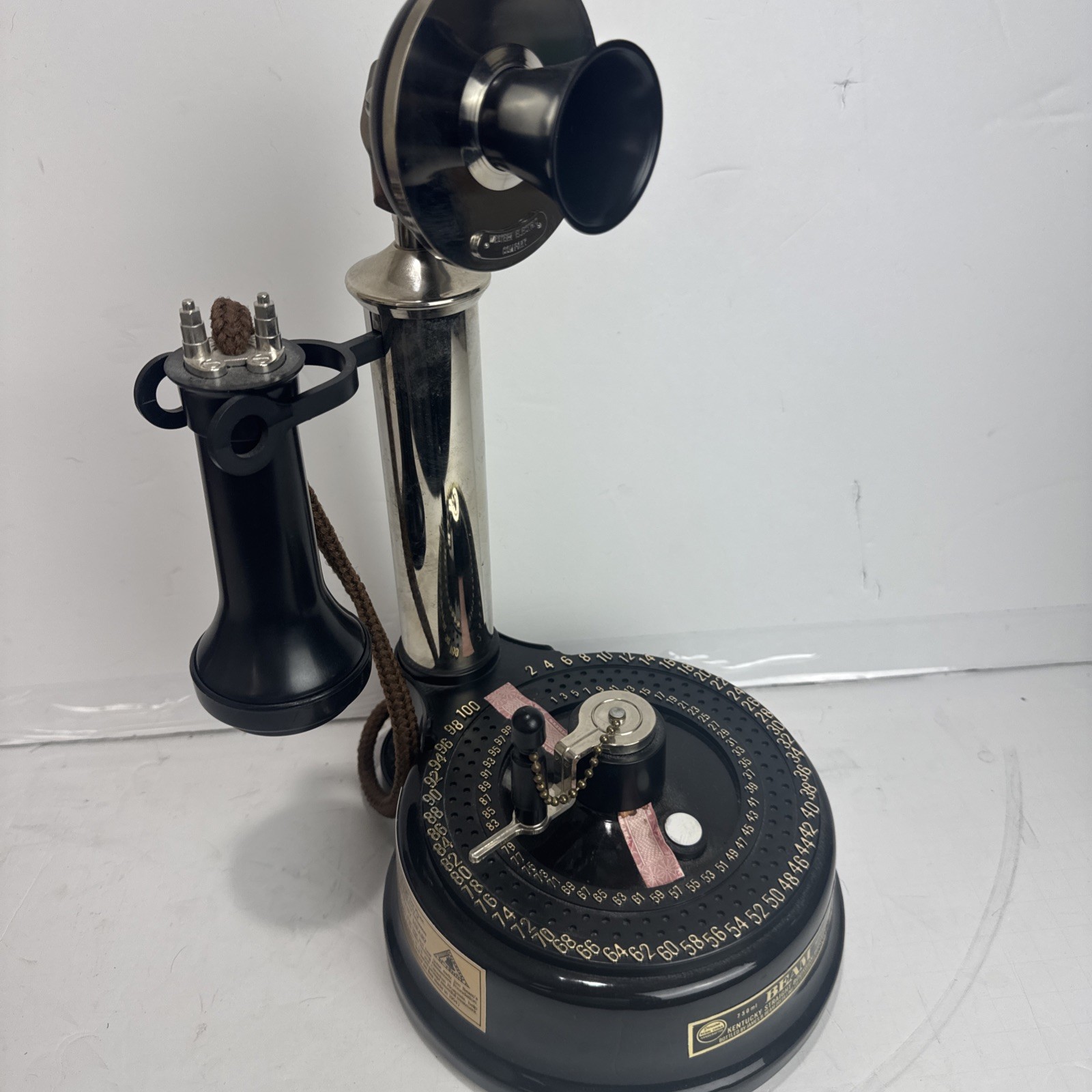Vintage 1983 Jim Beam 1904 100 Digit Dial Phone Decanter- EMPTY