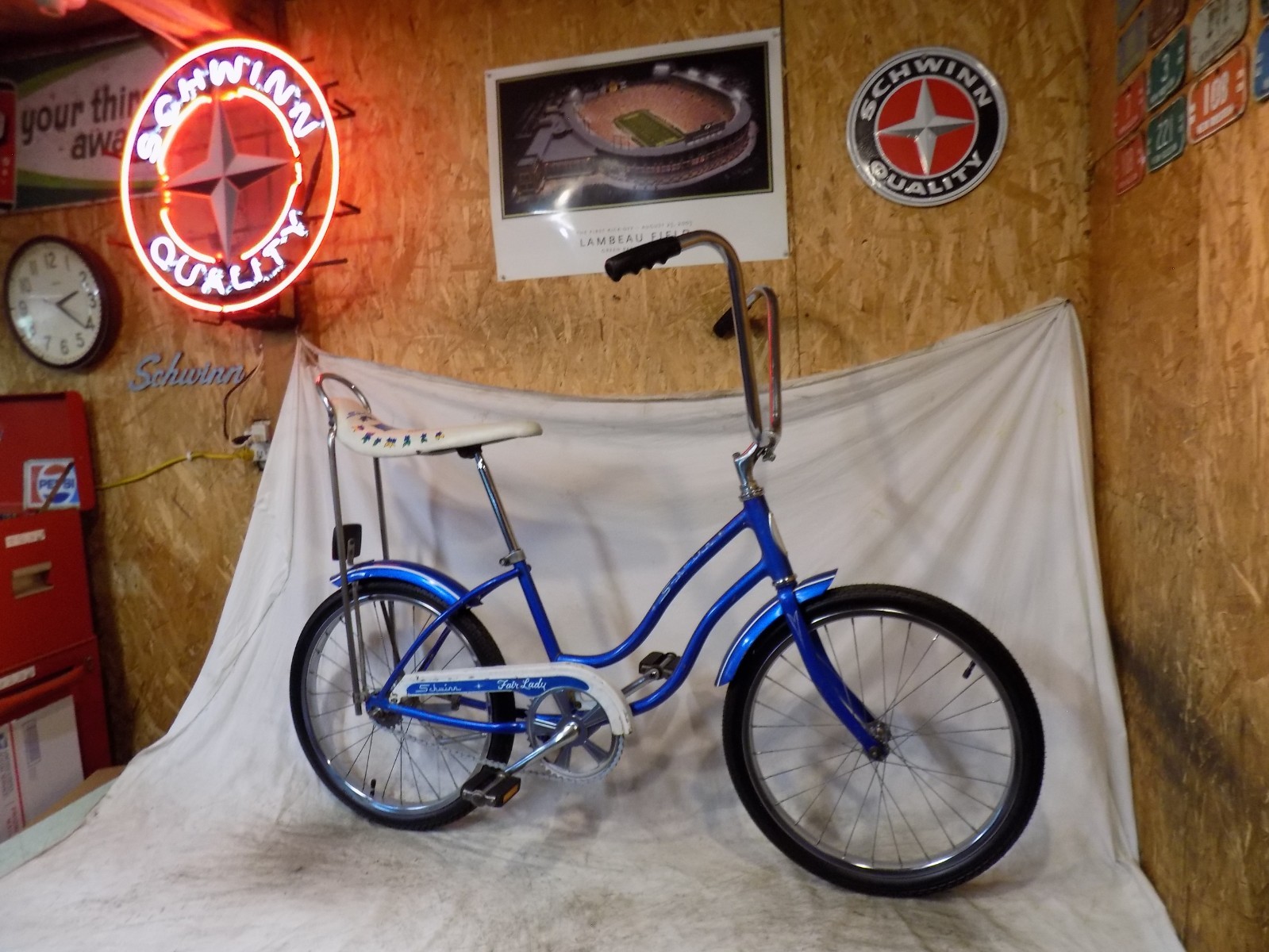 1979 SCHWINN FAIR LADY STINGRAY BANANA SEAT MUSCLE BIKE LIL CHIK S7 BLUE VINTAGE