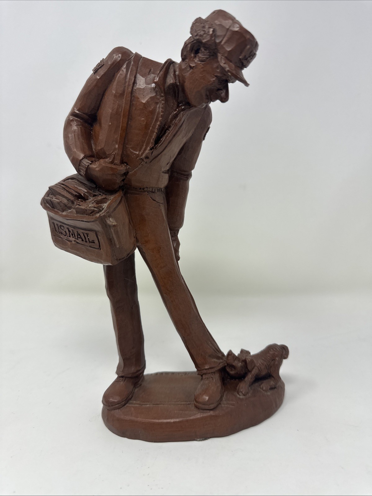 Vtg 1996 Wetherbee Hand Carved Wooden Statue \