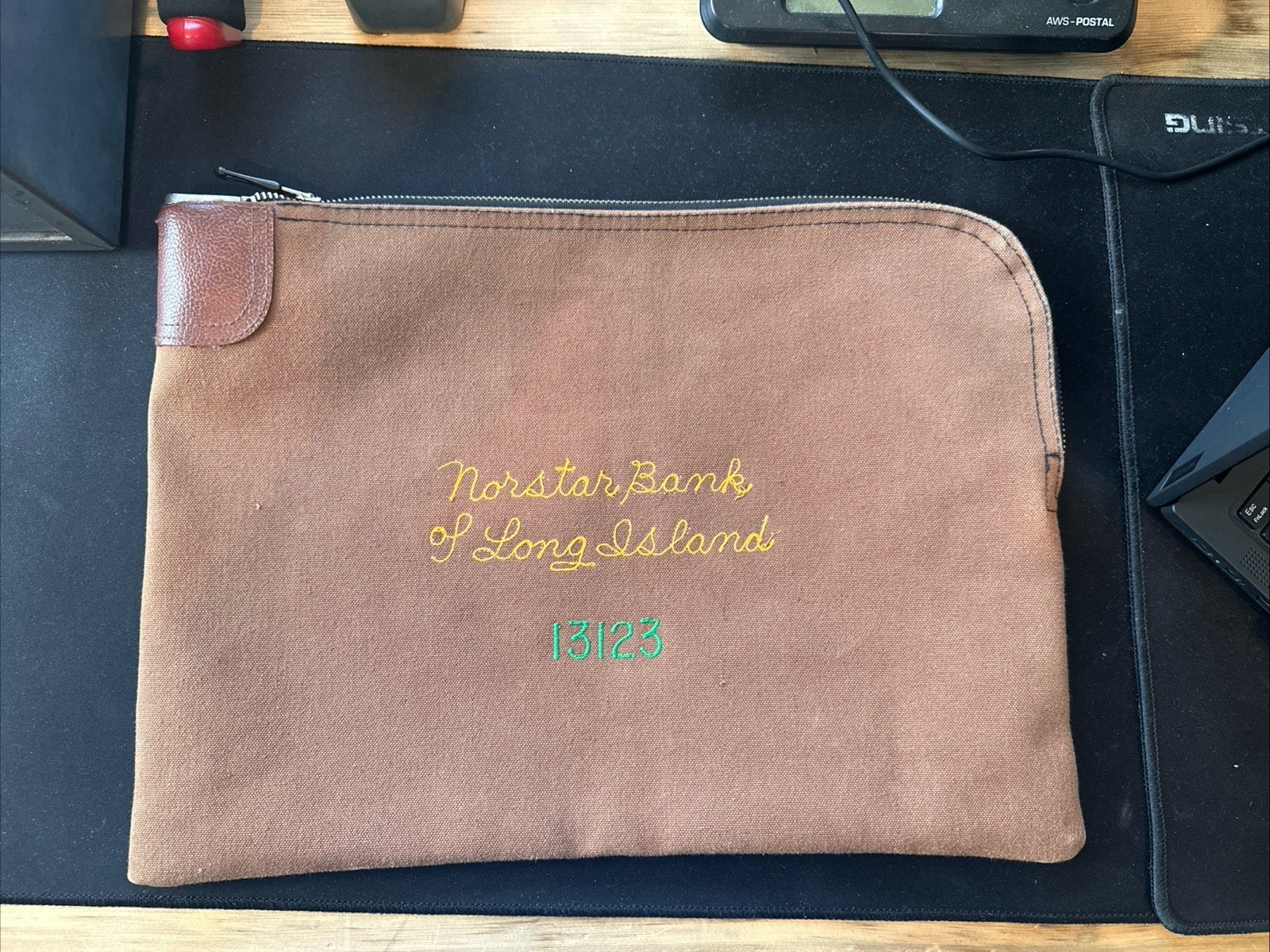 Vintage Locking Bank Deposit Bag No Key