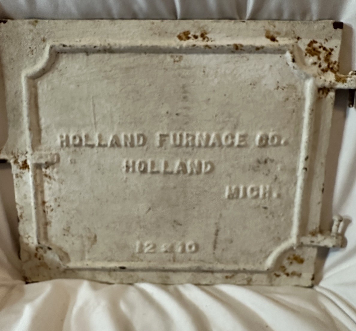 Vintage Holland Furnace Co Cast Iron Door 10x12 Architectural Salvage Michigan