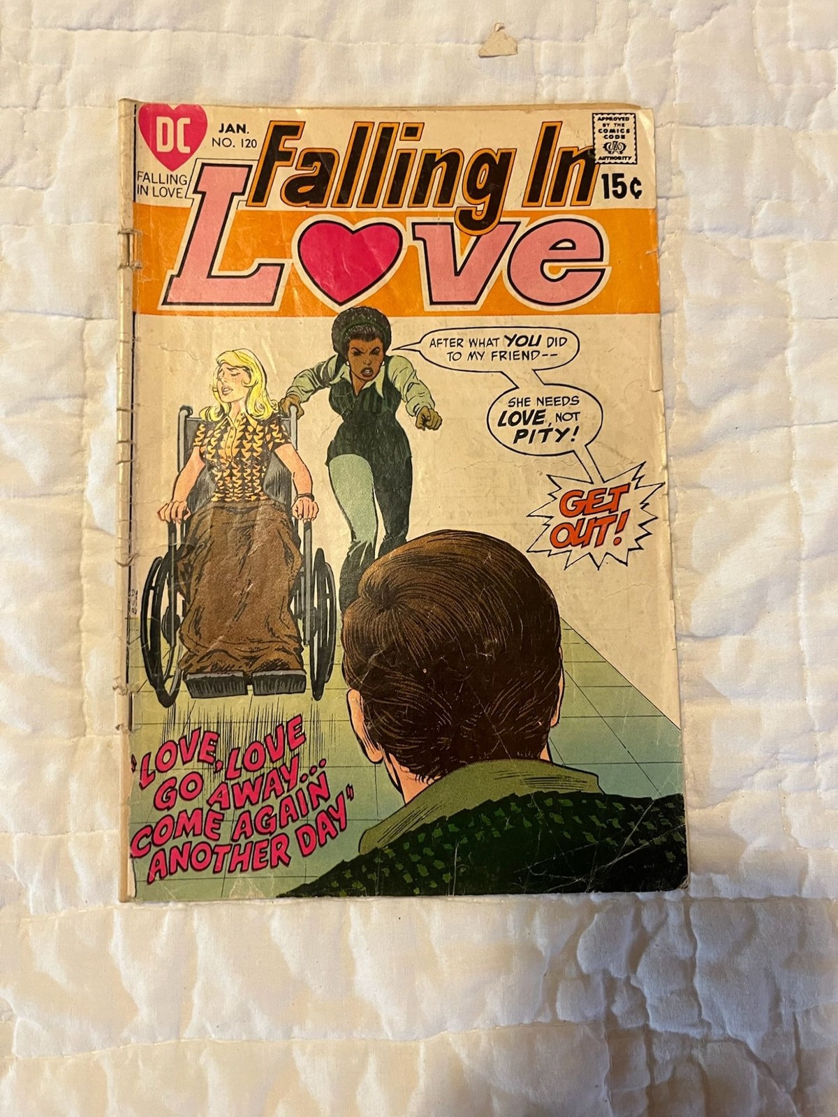 Falling In Love No. 120 DC Comics January 1971 Romance Comic 15 Cent Cover