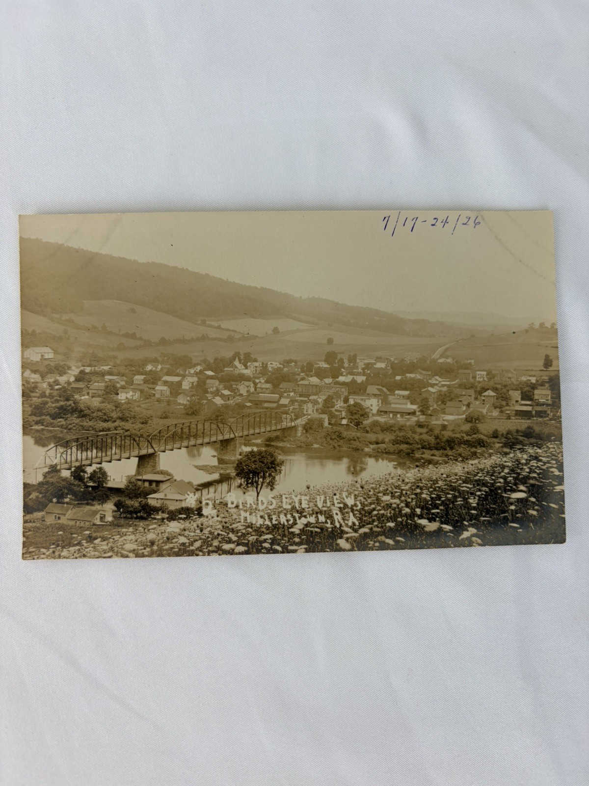 RPPC Birds Eye View Millerstown PA Perry County Postcard