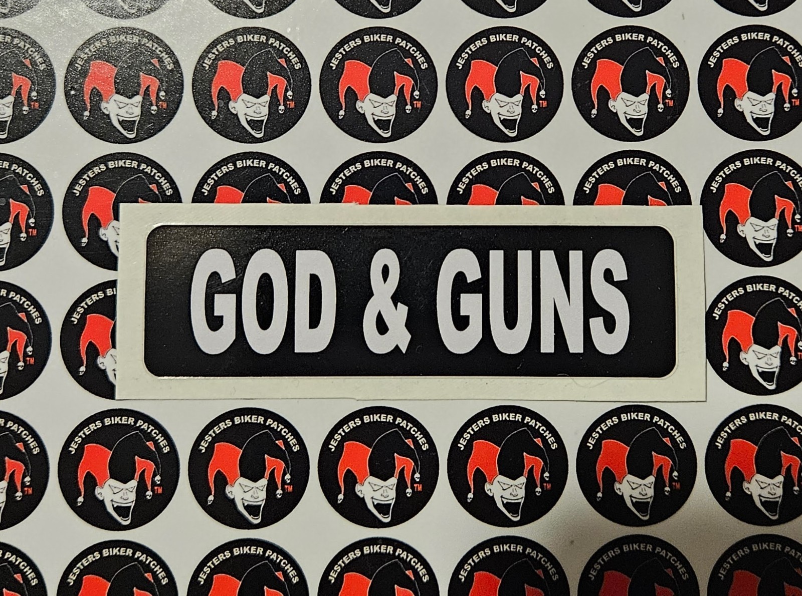God & Guns Motorcycle Helmet Sticker Hard Hat Sticker
