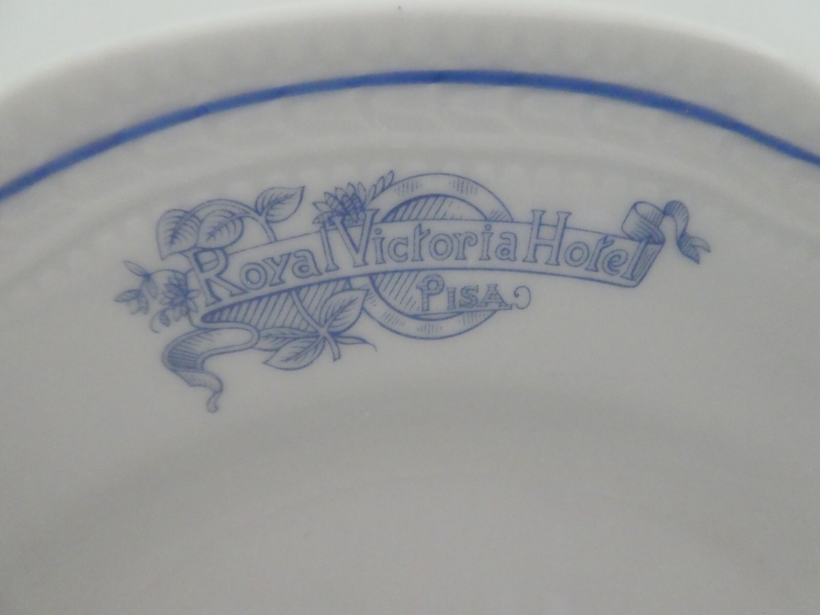ROYAL VICTORIA HOTEL PISA china Plate by Richard Ginori Historic ITALY   RARE