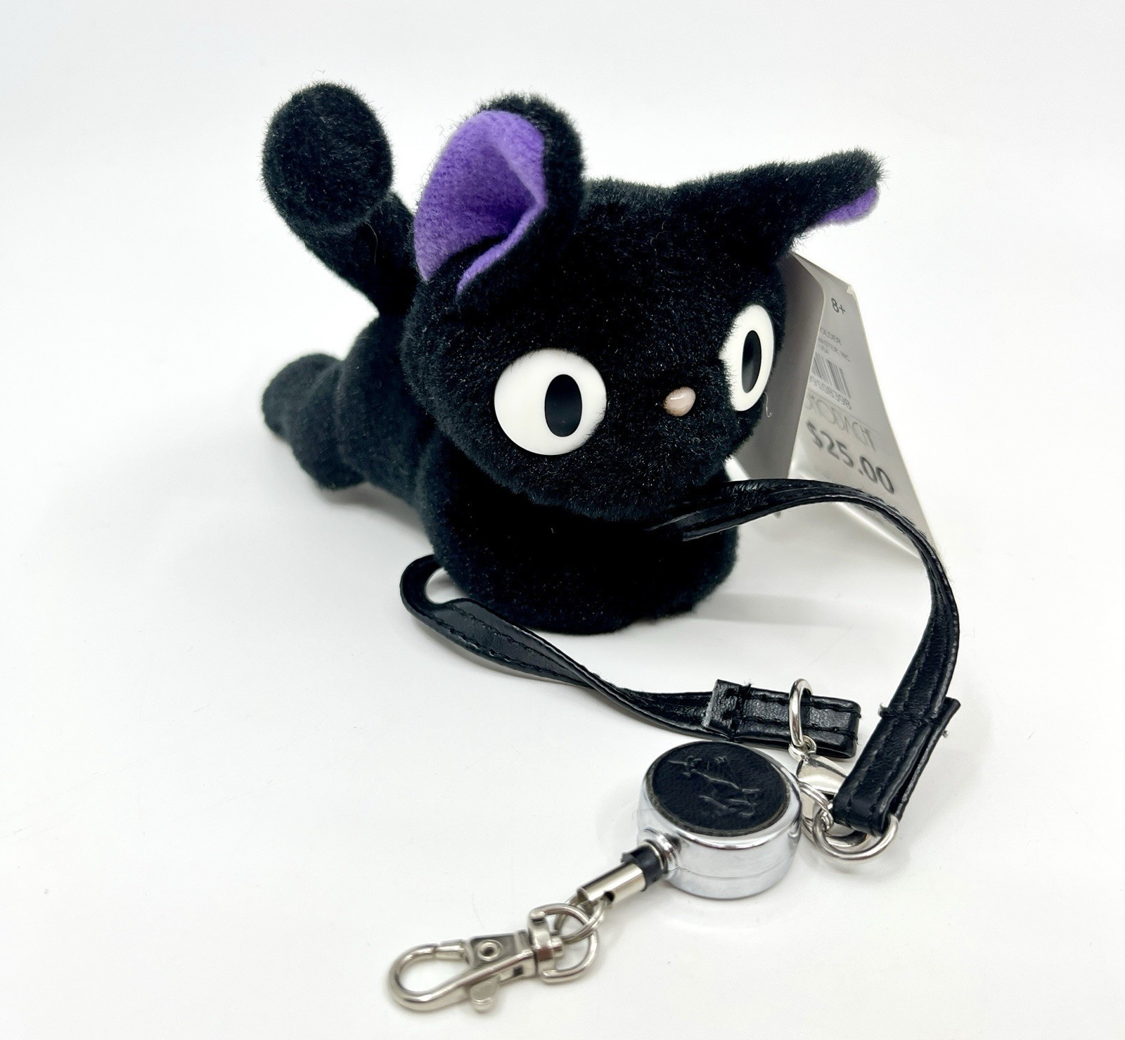 Studio Ghibli Kiki\'s Delivery Service JiJi 4in Reel Plush Charm GUND NWT