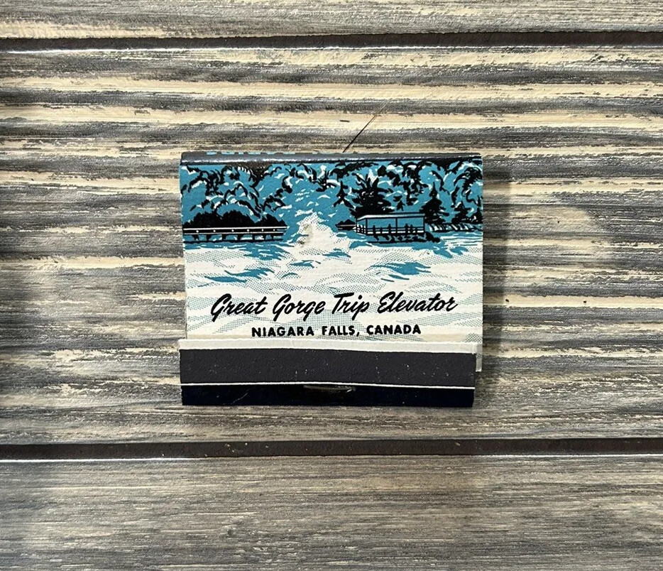 Vintage Great Gorge Trip Elevator Niagara Falls Canada Matchbook Vintage Great Gorge Trip Elevator Niagara Falls Canada Matchbook