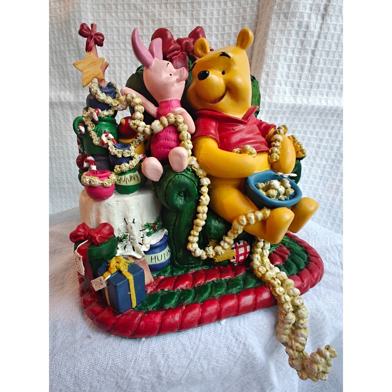 Vintage 1996 Disney Santa\'s Best Winnie Pooh Piglet Stocking Hanger with Box