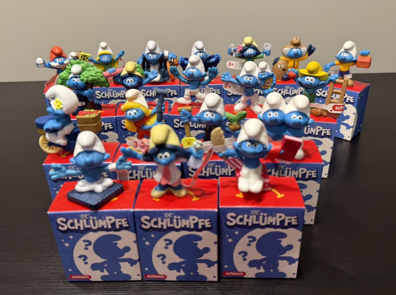 2022 Schleich McDonald’s Smurfs Complete Set 19 Boxes Cards Germany RARE Europe