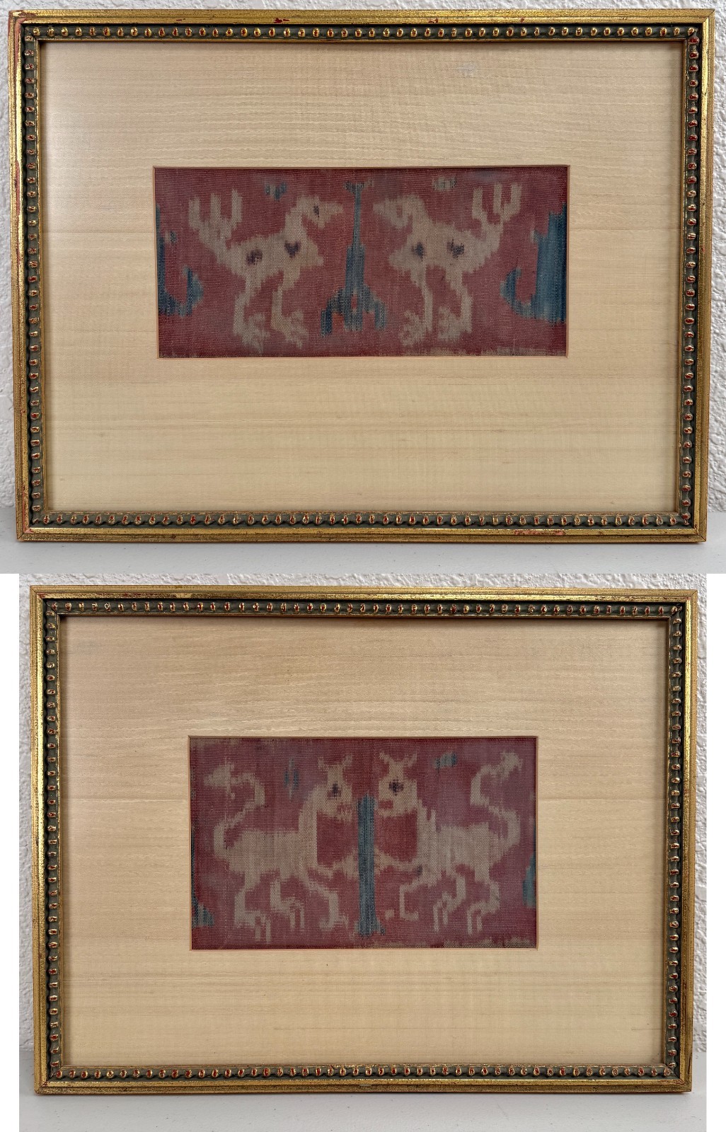 Antique Indonesian Sumba Hinggi Ikat Handwoven Textile Blanket Robe Panel 19th C Antique Indonesian Sumba Hinggi Ikat Handwoven Textile Blanket Robe Panel 19th C