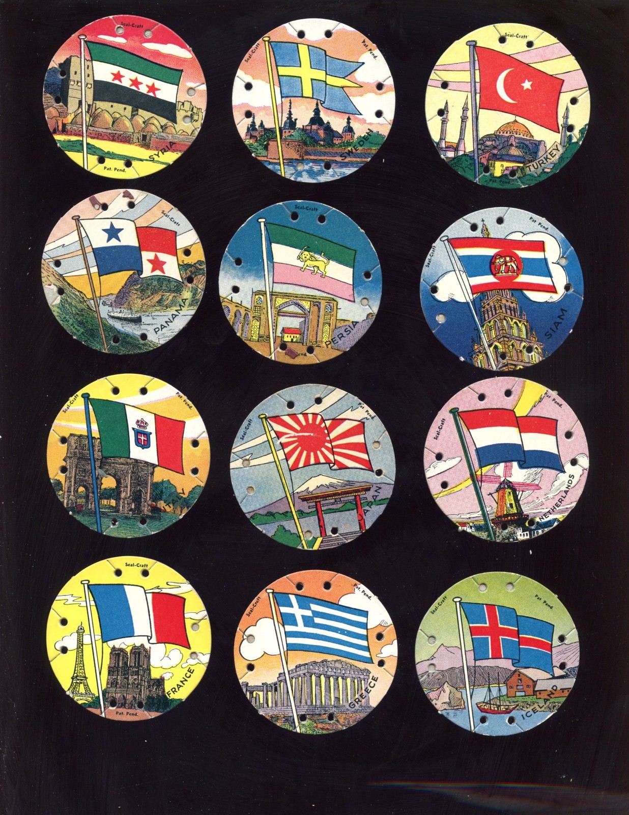 1938 Seal-Craft R123 Disc Lot All Country Flags 19 Different EX+/NRMT 1938 Seal-Craft R123 Disc Lot All Country Flags 19 Different EX+/NRMT