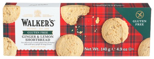 Walkers Cookie Shrtbr Gng Lem Gf 4.9 OZ Pack Of 6