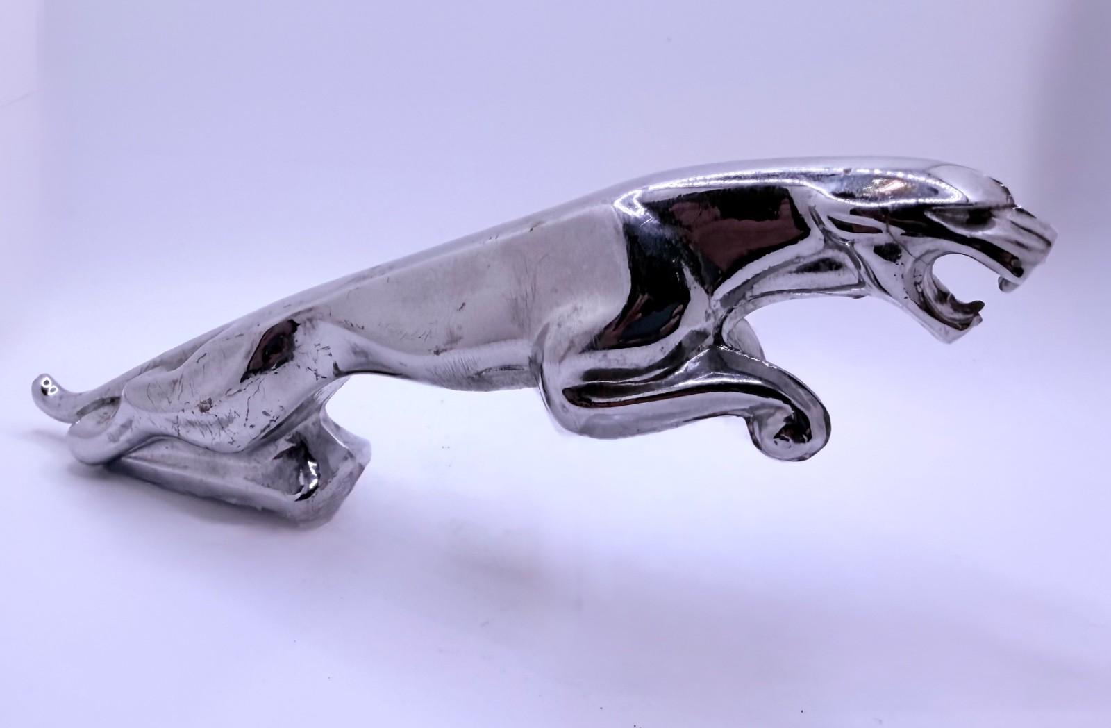 Vintage Jaguar Leaper Hood Ornament Large Chrome Leaping Cat Bonnet Mascot
