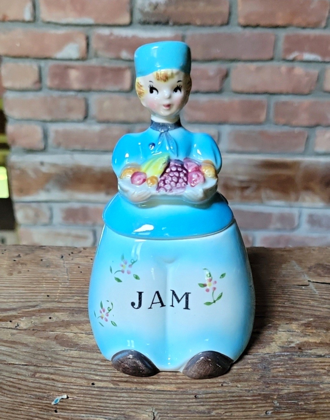 RARE 1950's Fairylite Dutch Boy Jam Jar