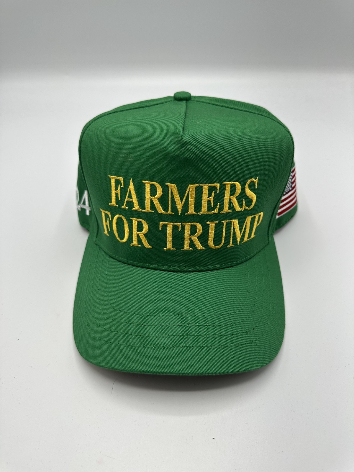 Authentic Rare Cali Fame Make America Great Farmers For Trump Green Trucker Hat