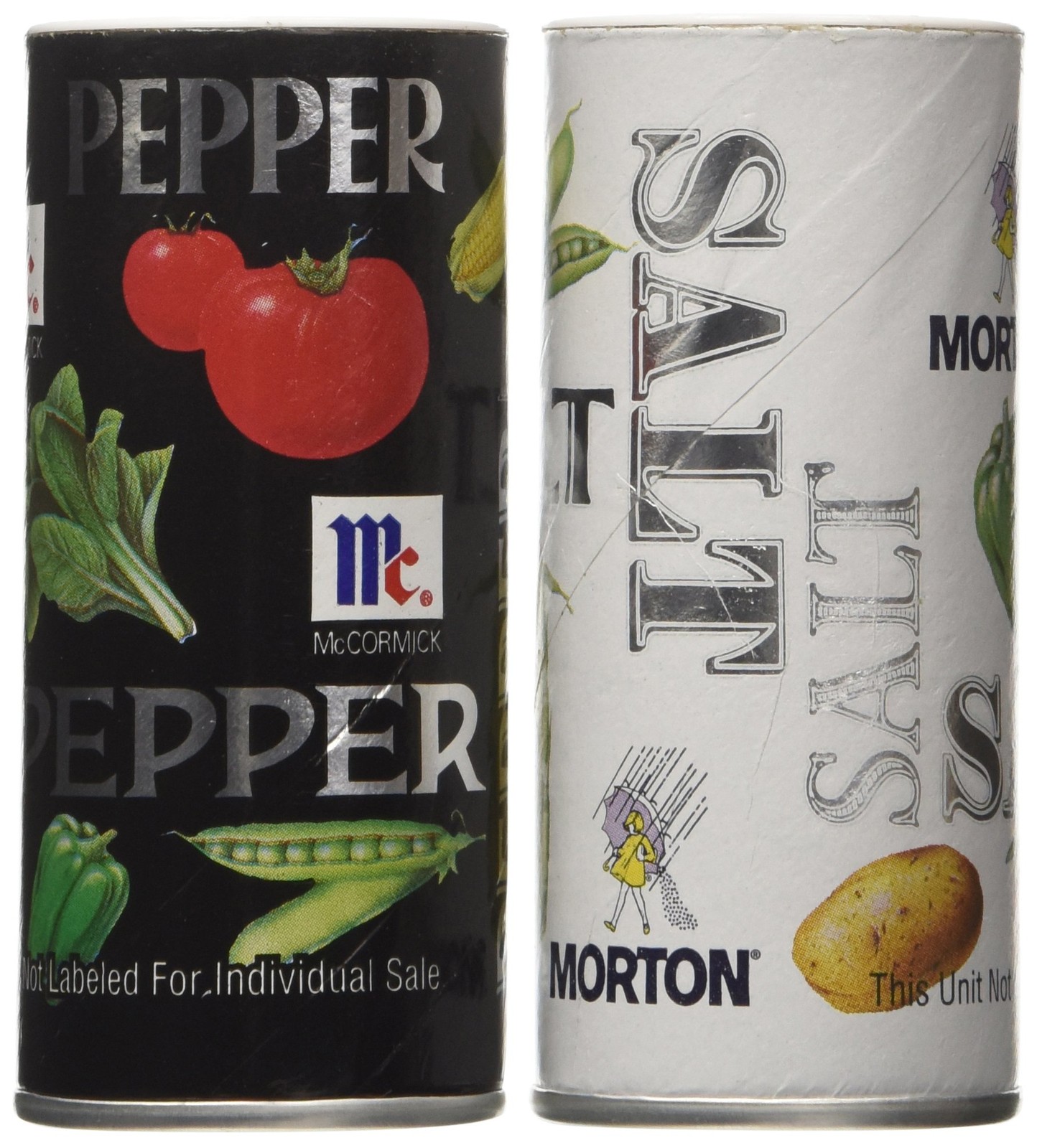 Morton\'s Salt, Mccormick Pepper Pack, 5.25-ounce Shakers 2 Piece Set, Black Morton\'s Salt, Mccormick Pepper Pack, 5.25-ounce Shakers 2 Piece Set, Black