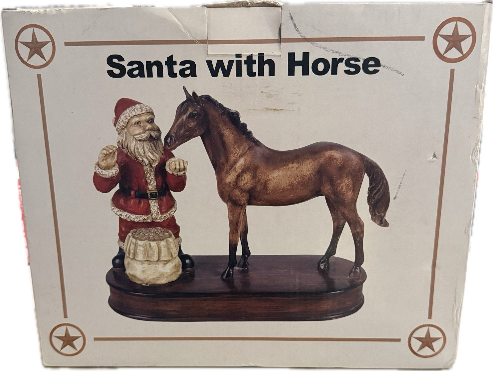 Rare Vintage Santa With Horse Showpiece A Holiday Heirloom Beautiful Sculpture Rare Vintage Santa With Horse Showpiece A Holiday Heirloom Beautiful Sculpture