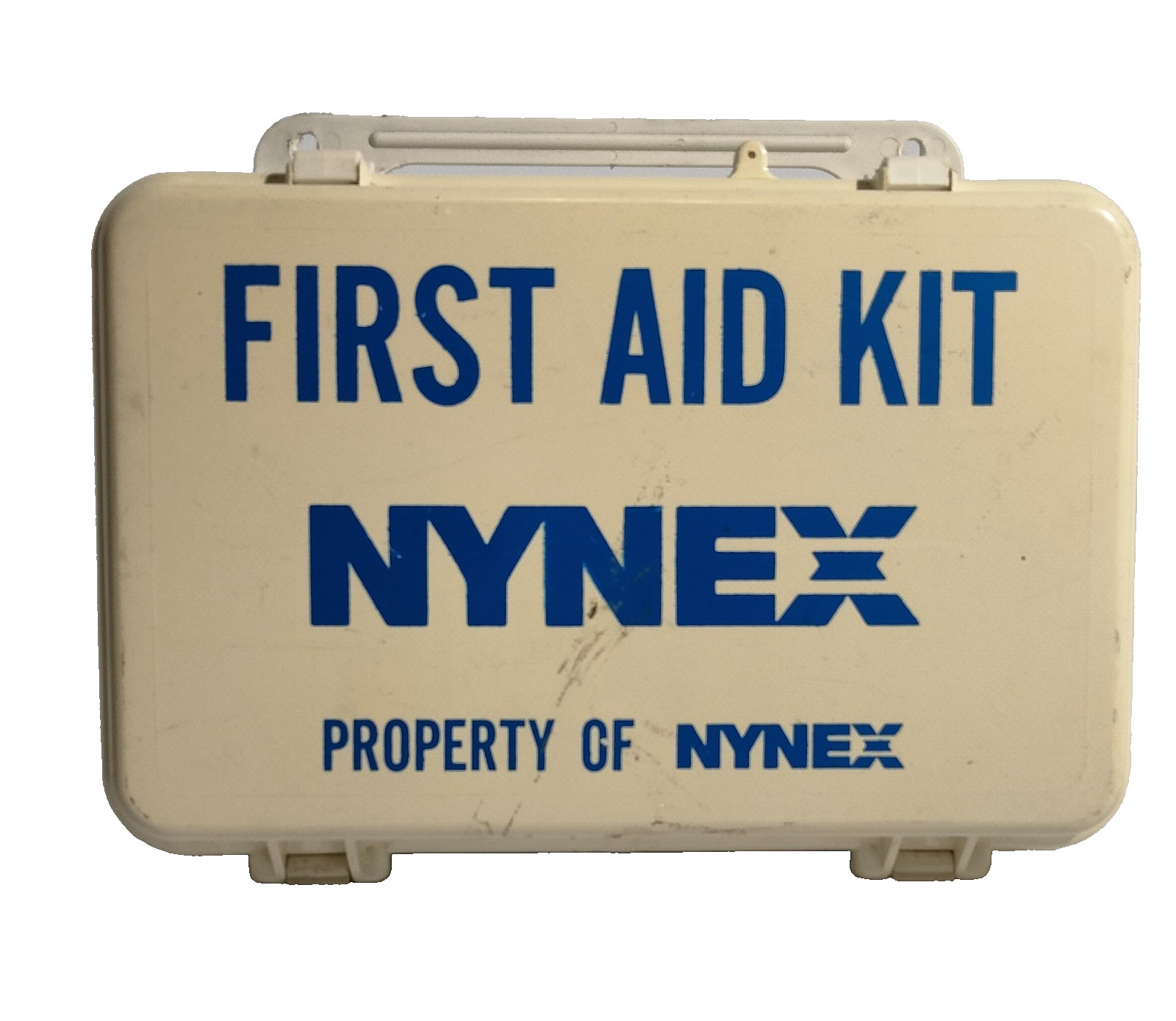Vintage NYNEX Telephone Utility First Aid Kit 10 Unit Wall Mount Box Prop Case