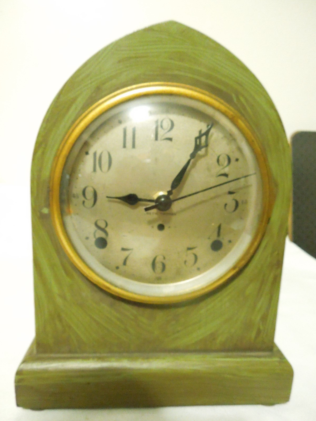 Seth Thomas Quartz Mantel Clock Wood with Glass Lens 11\ Seth Thomas Quartz Mantel Clock Wood with Glass Lens 11\