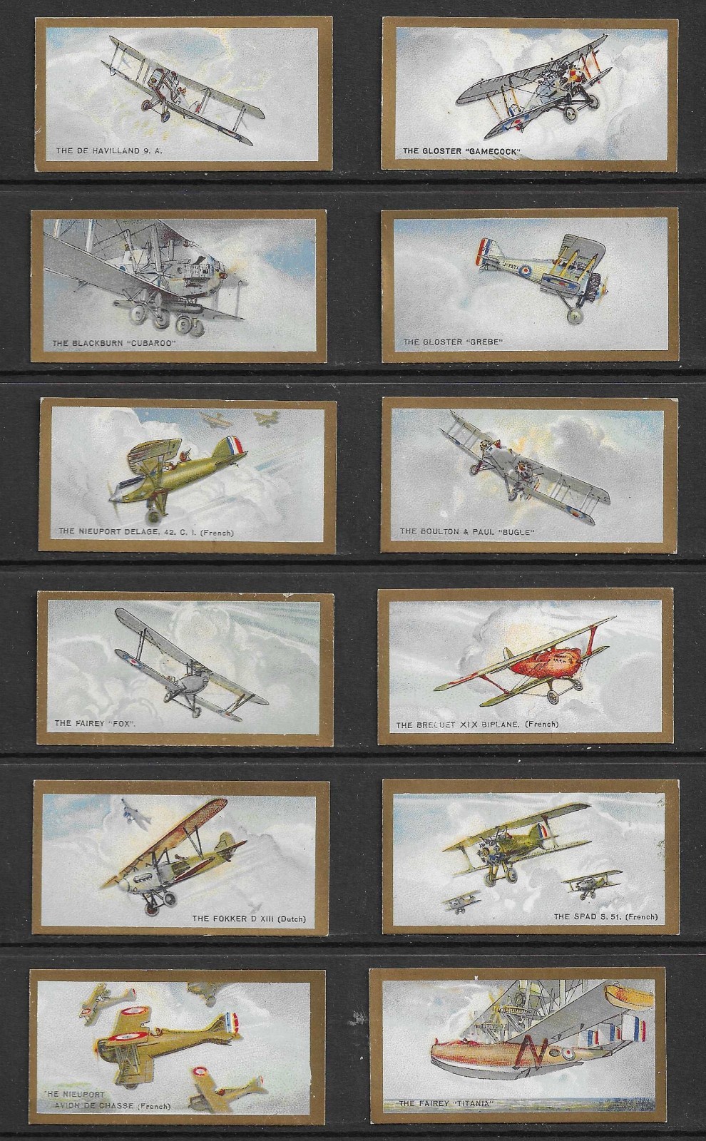 Players AEROPLANES SERIES set cigarette cards (AS3) Players AEROPLANES SERIES set cigarette cards (AS3)