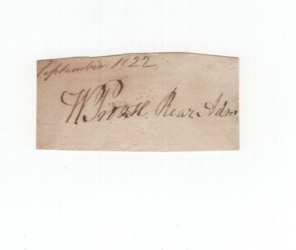 Admiral William Prowse (1752-1826) Signed Clip / Autographed Battle of Trafalgar