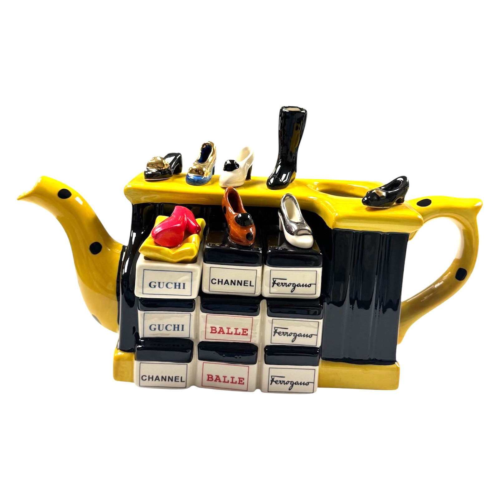 Tony Carter Teapot Signed Limited Edition 3118/2000 England Shoe Store/No Lid