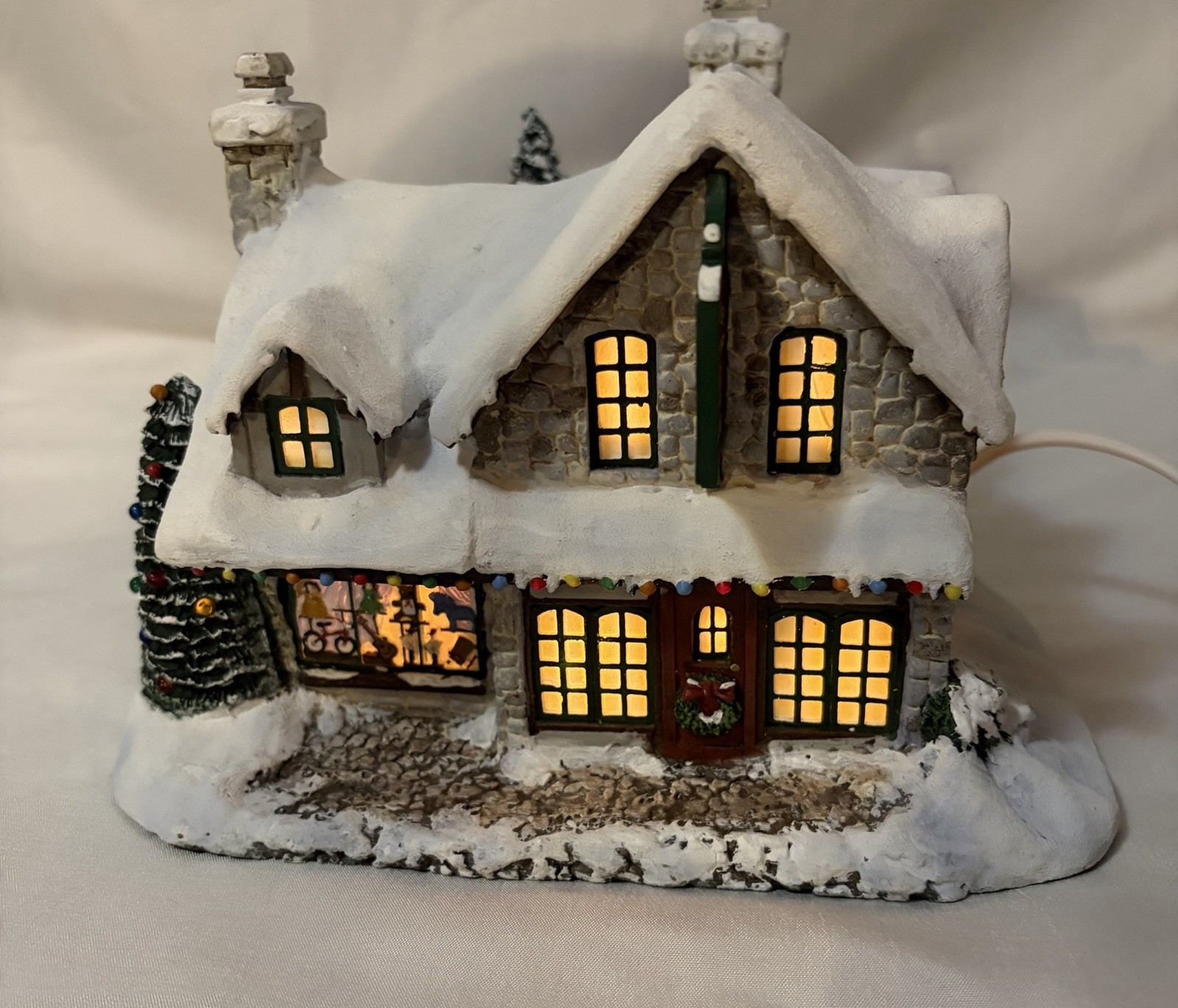 Hawthorne Village Thomas Kinkade Christmas Santa\'s Workshop Toys Lighted 79973