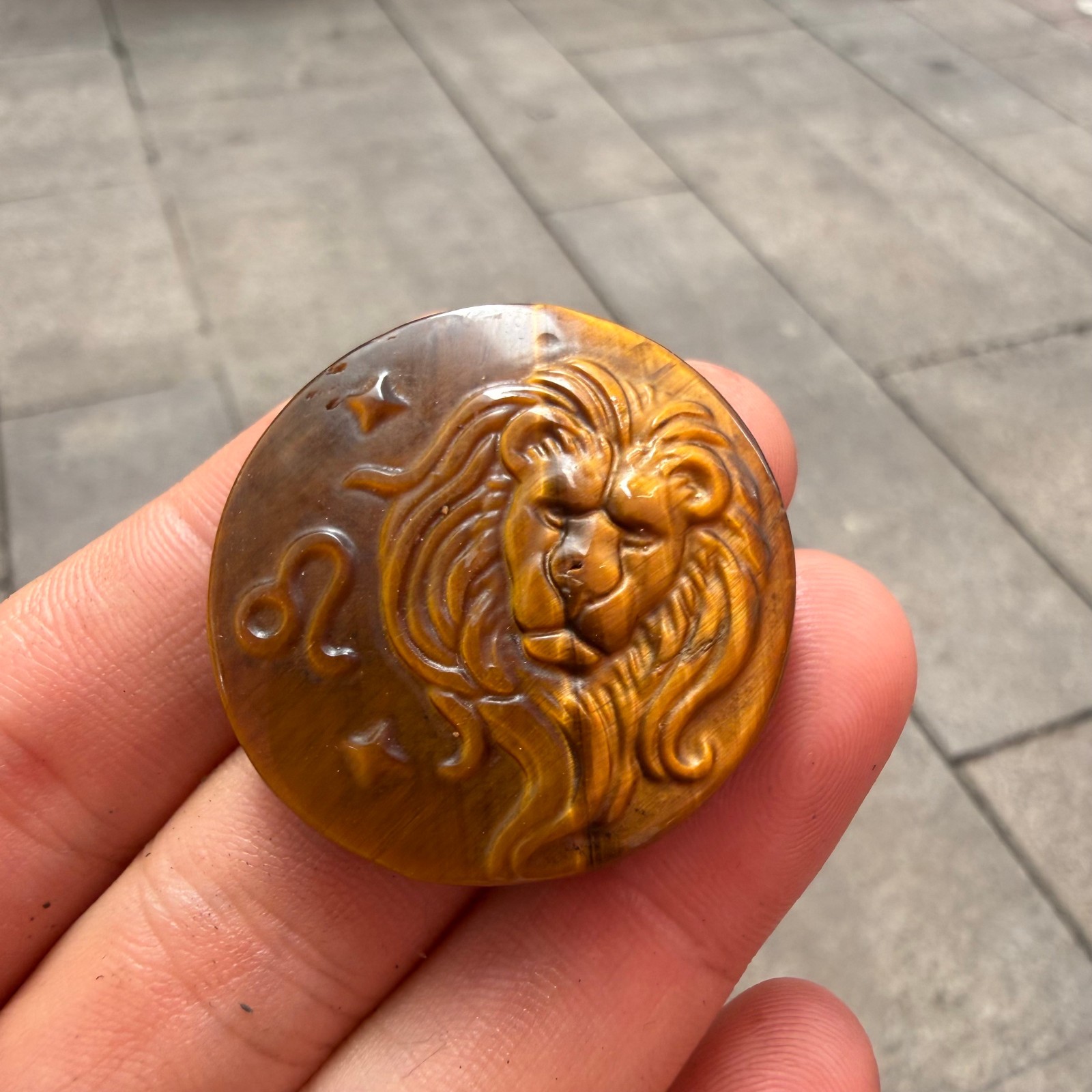 Natural Tiger\'s eye Lion Quartz Crystal Carved Reiki Healing 1pc