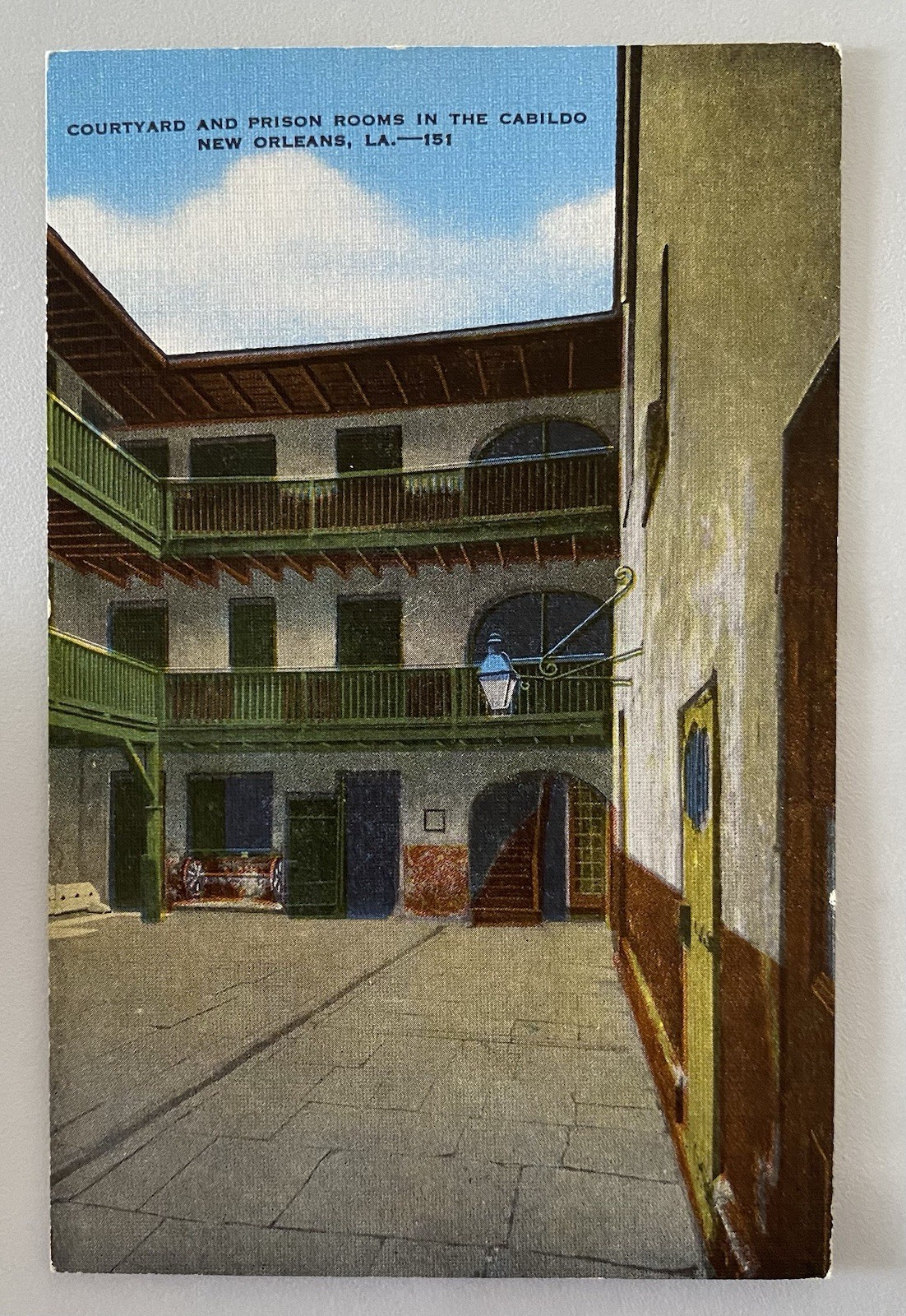 LA. Courtyard and Prison Rooms In The Cabildo. Kropp Unposted.              C289