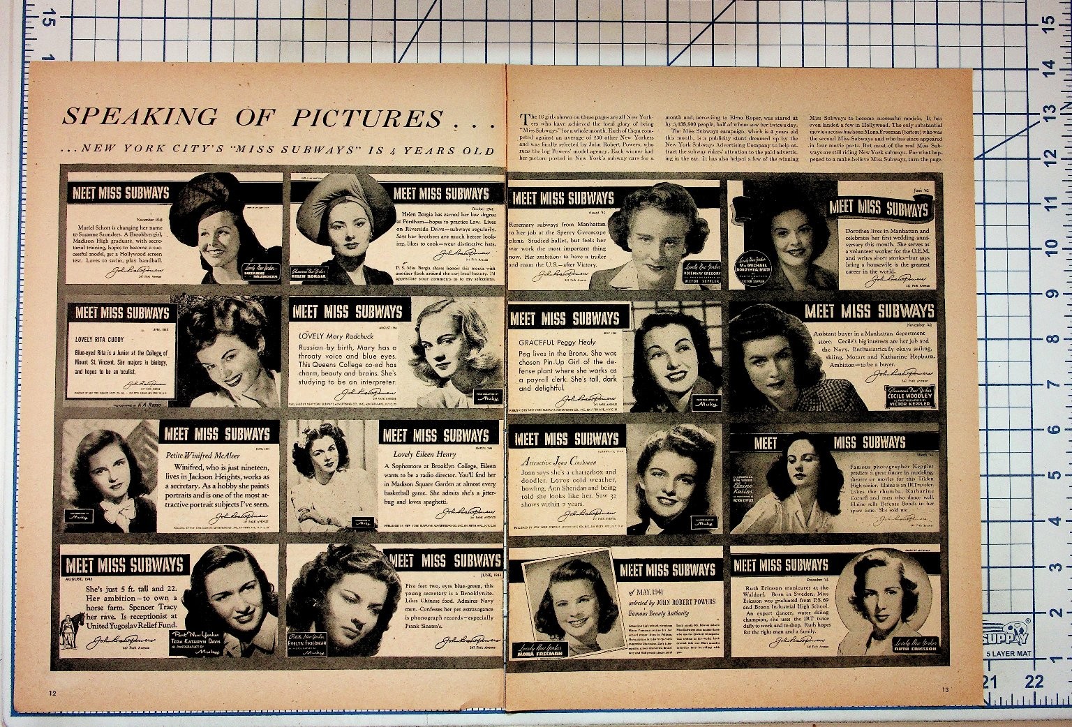 1940s Miss Subways New York City Magazine Spread Kay Kyser Colgate Ad Ephemera
