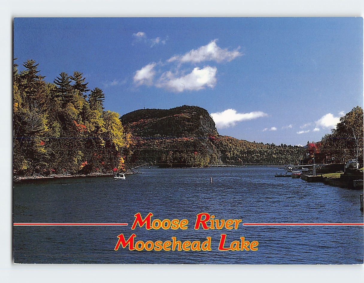Postcard View of Moosehead Lake and Mount Kineo Rockwood Maine USA