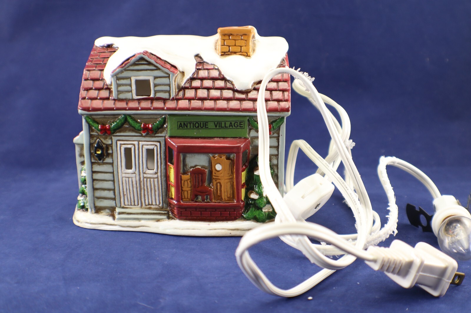 HOMCO ANTIQUE VILLAGE 5308 for Christmas Village w/ Working Light Vintage in Box