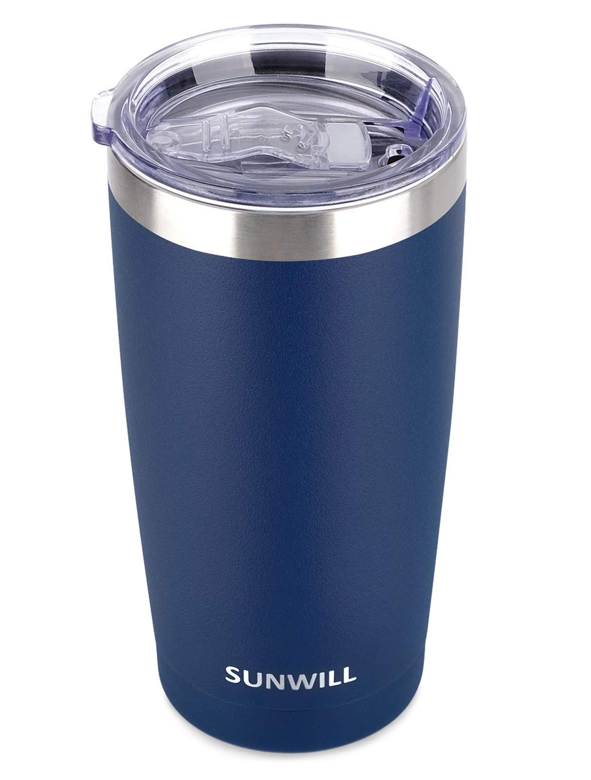 SUNWILL Travel Coffee Tumbler 20 oz, 20 Ounces, Powder Coated Navy Blue SUNWILL Travel Coffee Tumbler 20 oz, 20 Ounces, Powder Coated Navy Blue