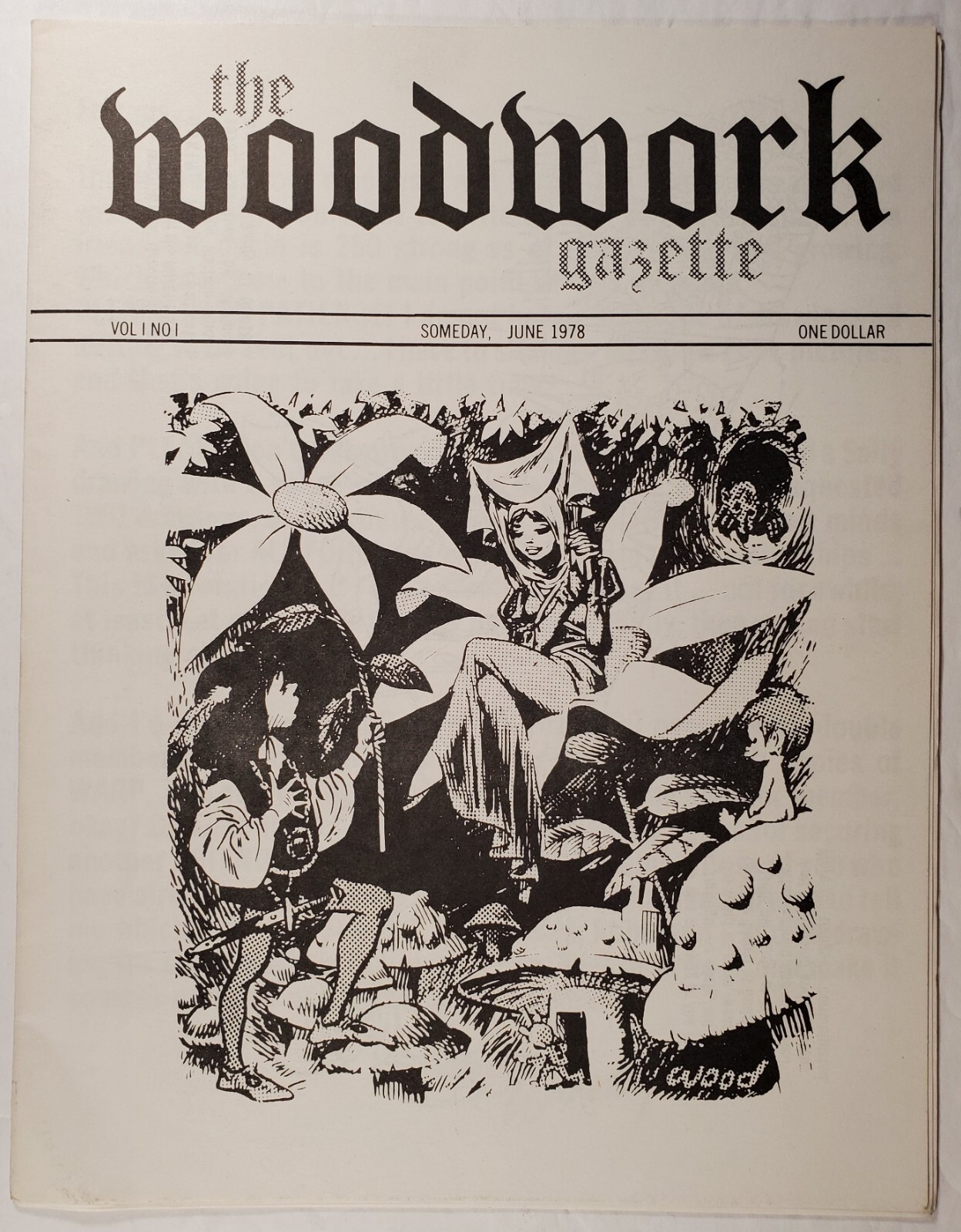 THE WOODWORK GAZETTE #1 fanzine [vol. 1, no. 1; June 1978; Wallace, Wally Wood]