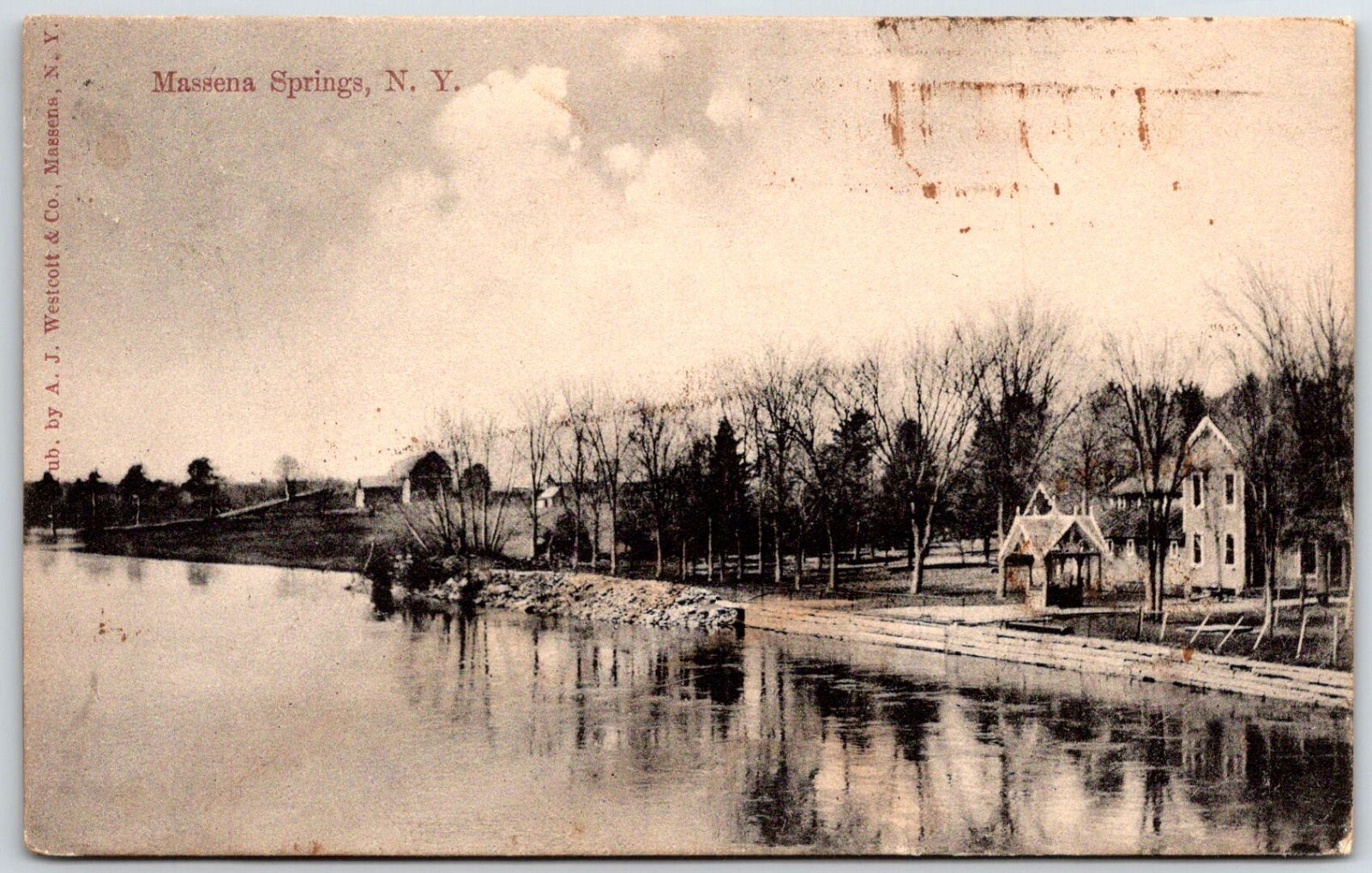 massena springs new york postcard
