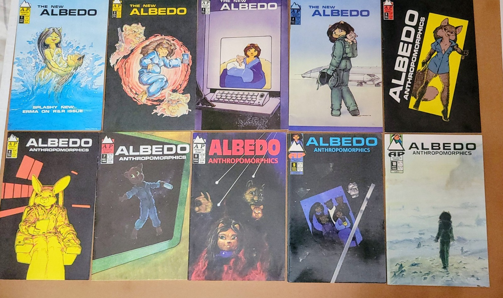 Albedo Comics Volume 2, 1-14 : Nine Hand SIGNED By Gallacci 14 Comic Book Lot