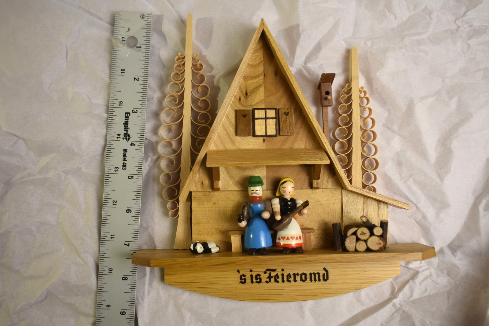 Vintage Erzgebirge German Bavarian Folk Wood Art - ‘s is Feiermond. Wall Decor Vintage Erzgebirge German Bavarian Folk Wood Art - ‘s is Feiermond. Wall Decor