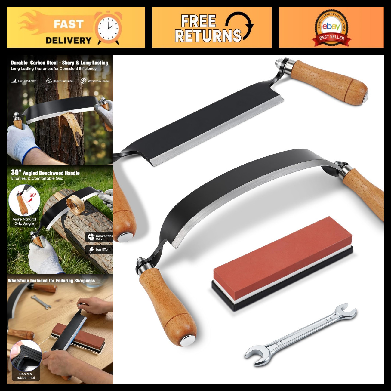 2 PCS Draw Knife Set - 8\