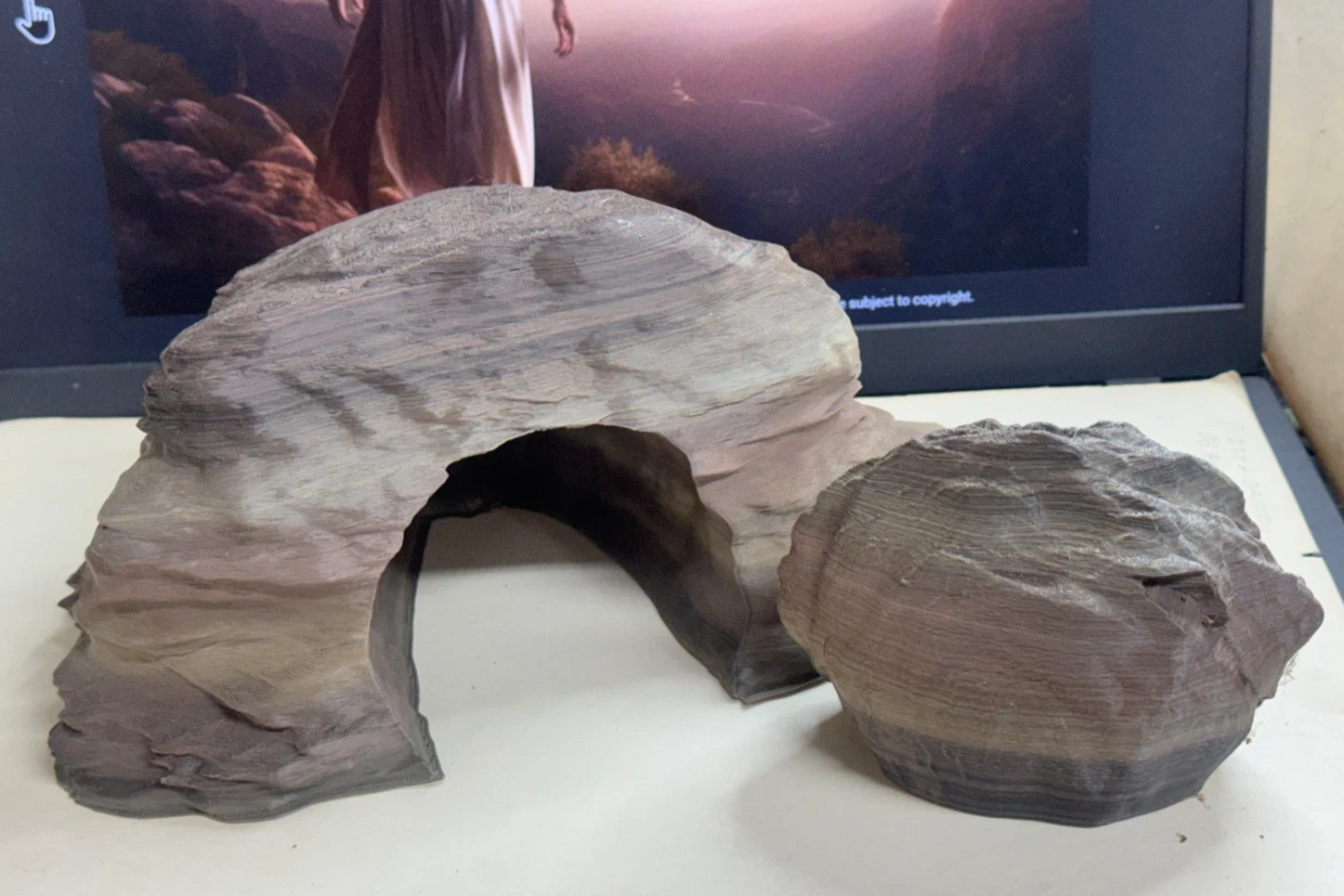 Jesus Empty Tomb Model Easter Resurrection Scene Christian Decor Religious Displ