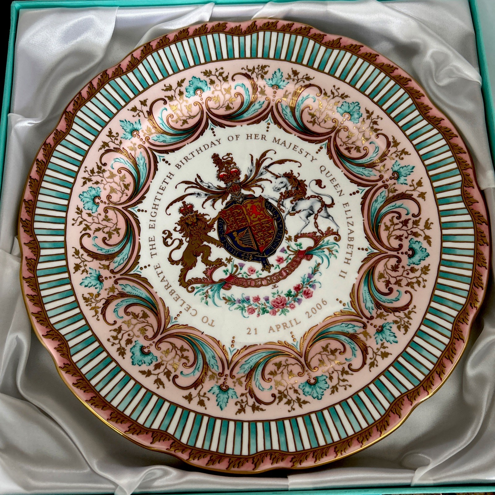 RARE Royal Collection Queen Elizabeth Birthday 11.5” CHARGER PLATE 534/1000