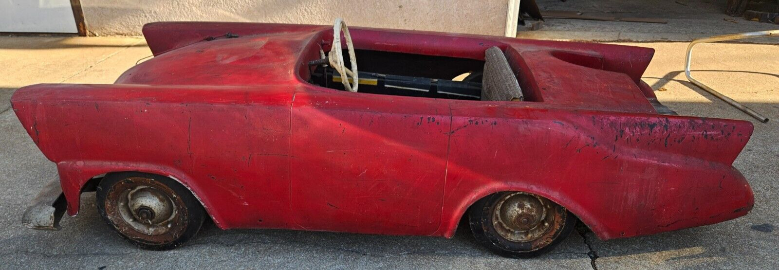 1950s RARE Firebird Ford Thunderbird Jr. Powercar Electric Kiddie Car #245