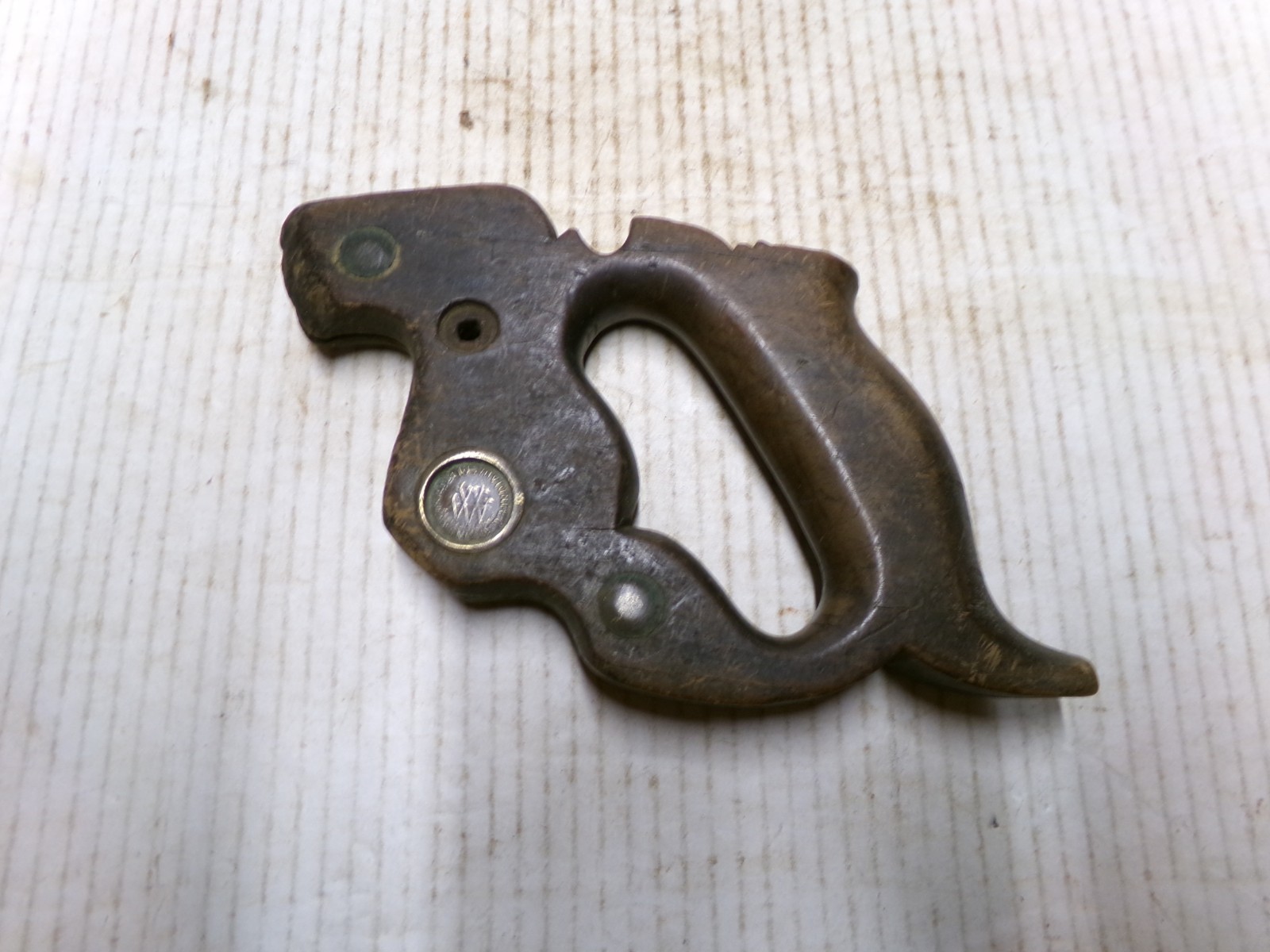 EC Atkins & Co Hand Saw Handle Woodworking Tool Vintage Pat Dec 27, 1887
