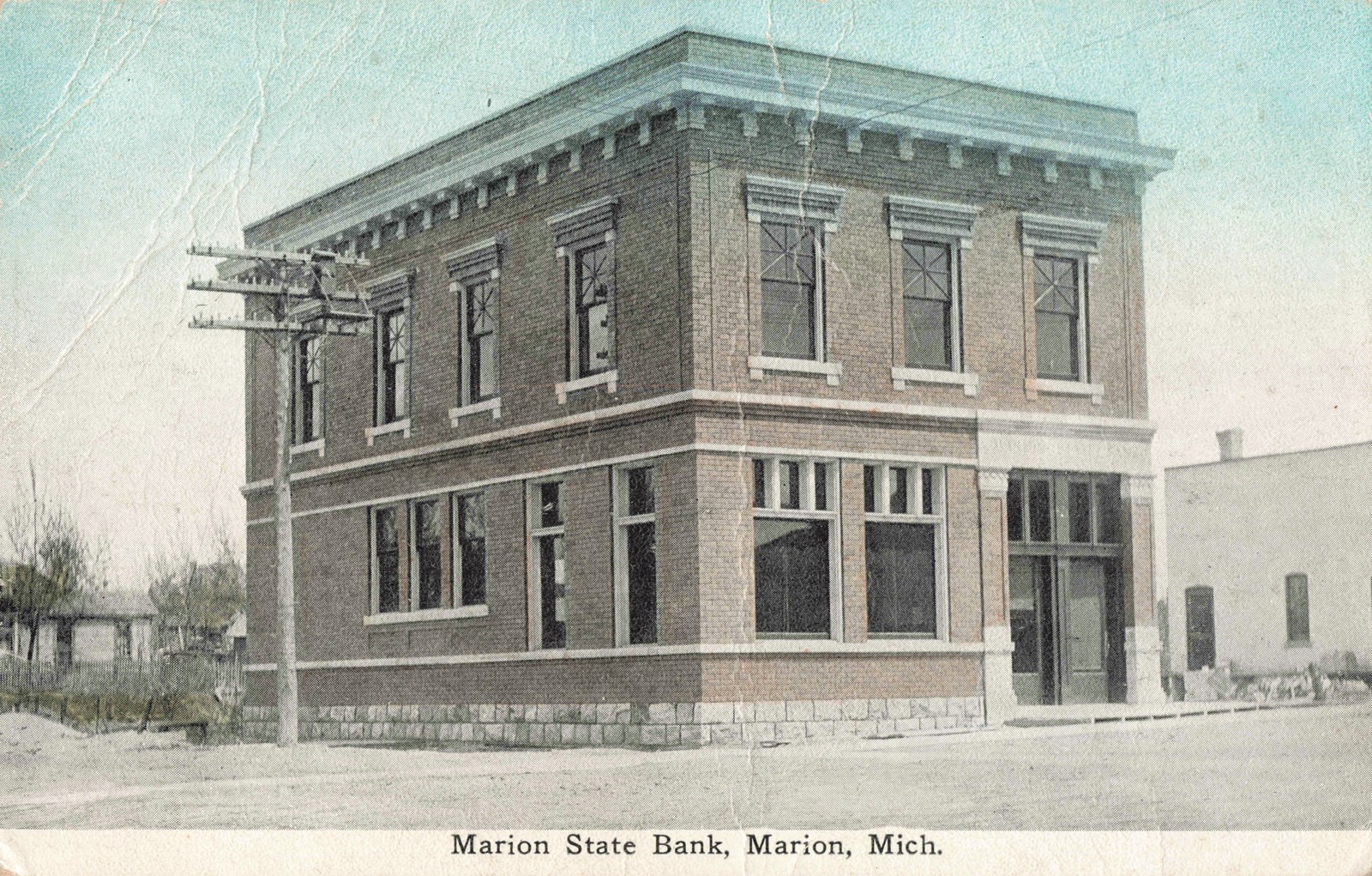 CEN Marion MI 1910 STATE BANK Chartered in the early 1900s the Marion State Bank