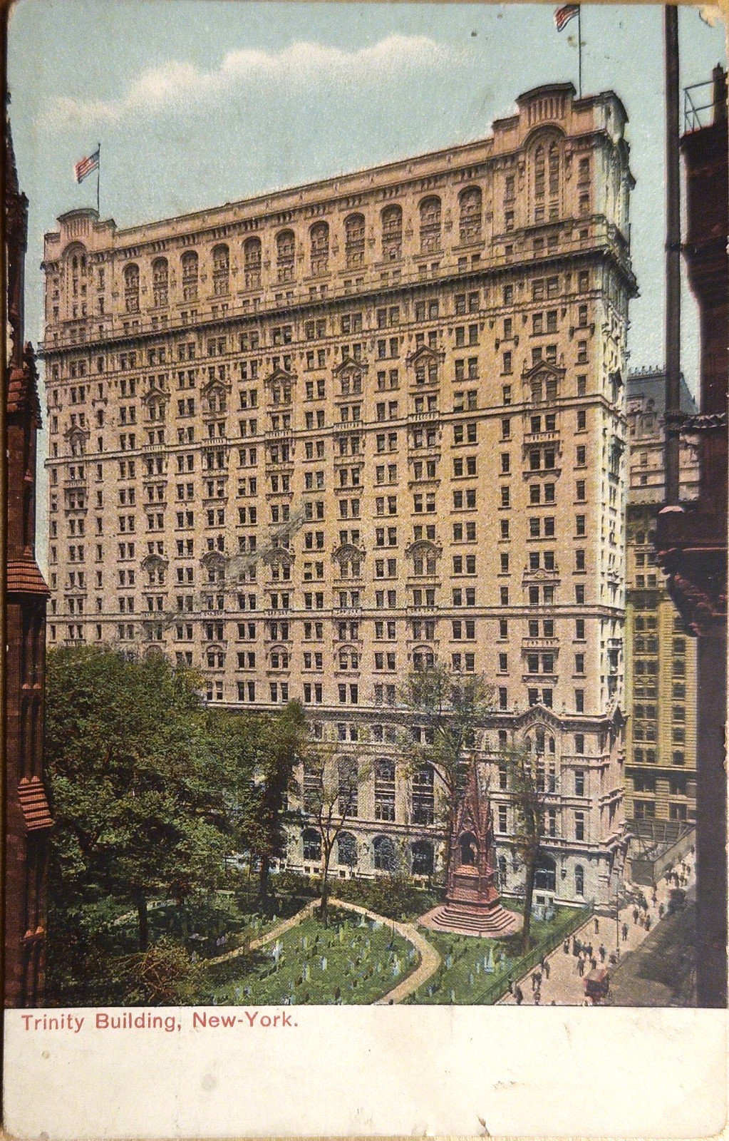 New York City, NY - Vintage Trinity Building Broadway Postcard 1909 New York City, NY - Vintage Trinity Building Broadway Postcard 1909